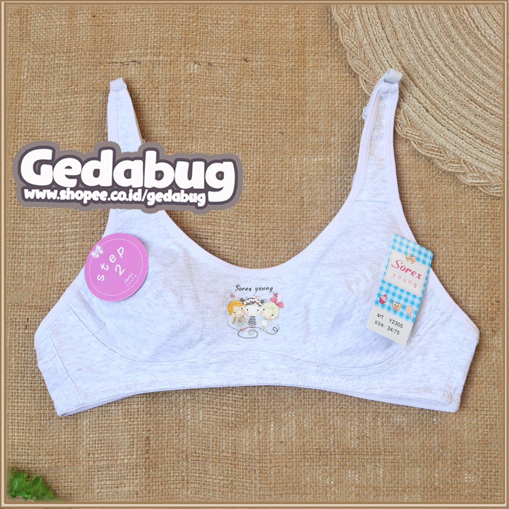 MiniBra Sorex Y2305 / Y 2305 | Bra Sorex Young Remaja Abg Step 2 tanpa busa tanpa kawat kait 2 | Gedabug