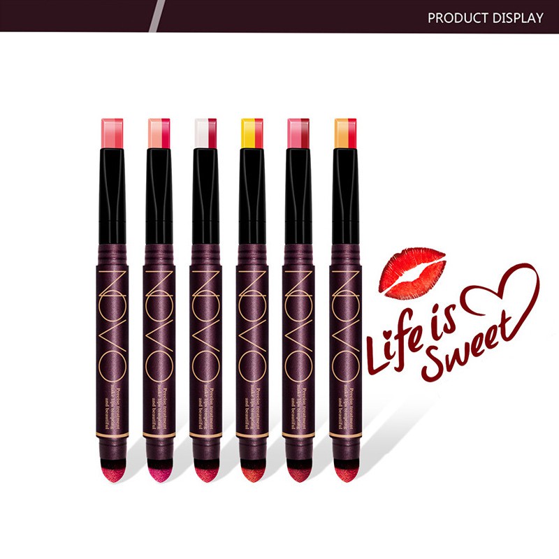 NOVO Lipstick 2 Warna Gradasi Tahan Lama Anti Air