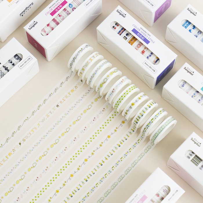 

Hemat Washi Tape 10Pcs/Set 8Mm X 3M - At0035 Diskon