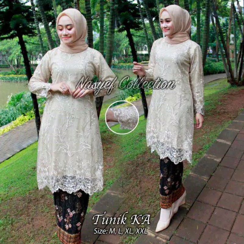 KEBAYA TULLE JUMBO/TUNIK KEBAYA TILLE MODERN JUMBO/KEBAYA PESTA/KEBAYA BURKAT
