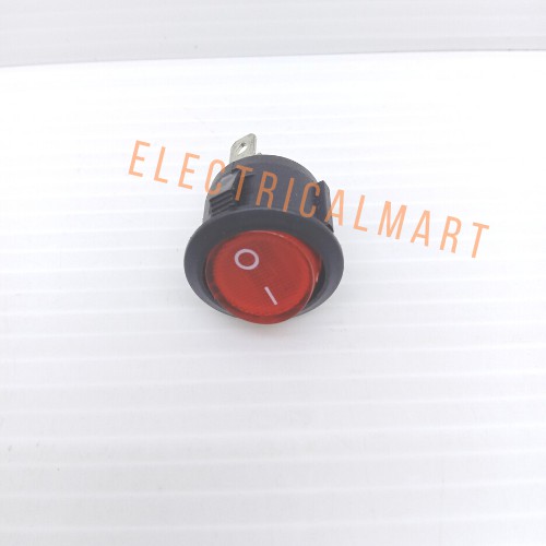 [PER PCS] Saklar Switch ON OFF Bulat Kecil 3 Pin Merah + Lampu