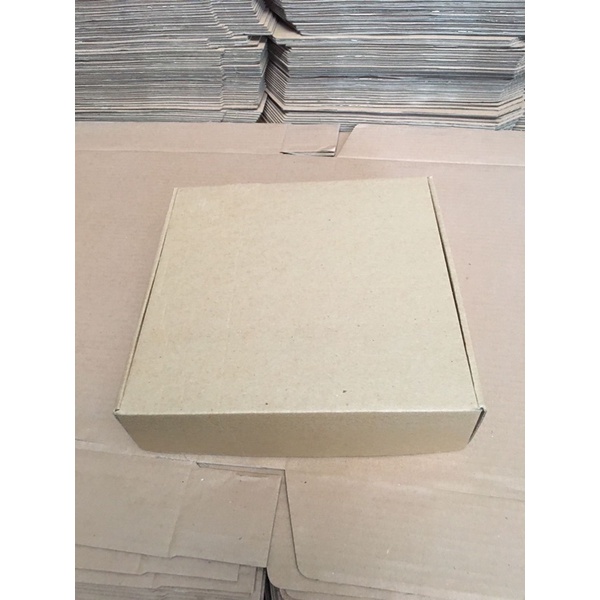 

25x25x6 cm earlock sidelock box pizza diecut karton kardus dus packaging kmk125 corrugated kraft