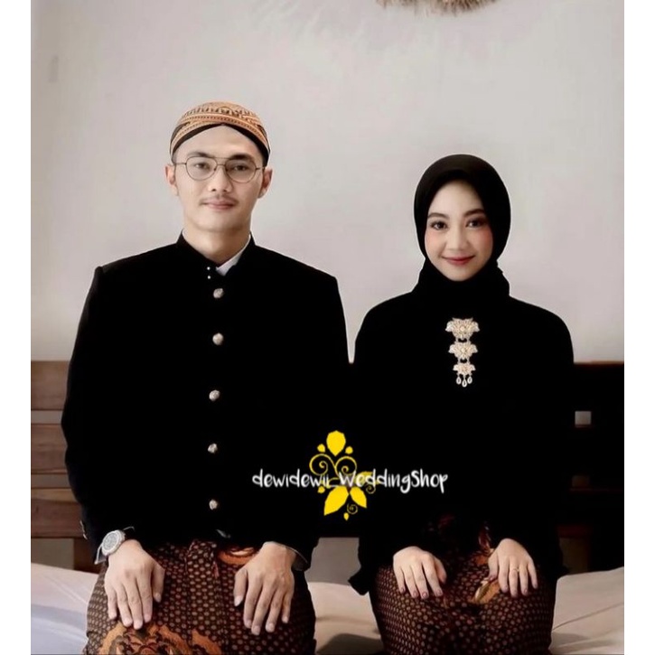 Baju Couple Adat Jawa - Baju Prewed, Motif truntum Garuda / Jogja Polos