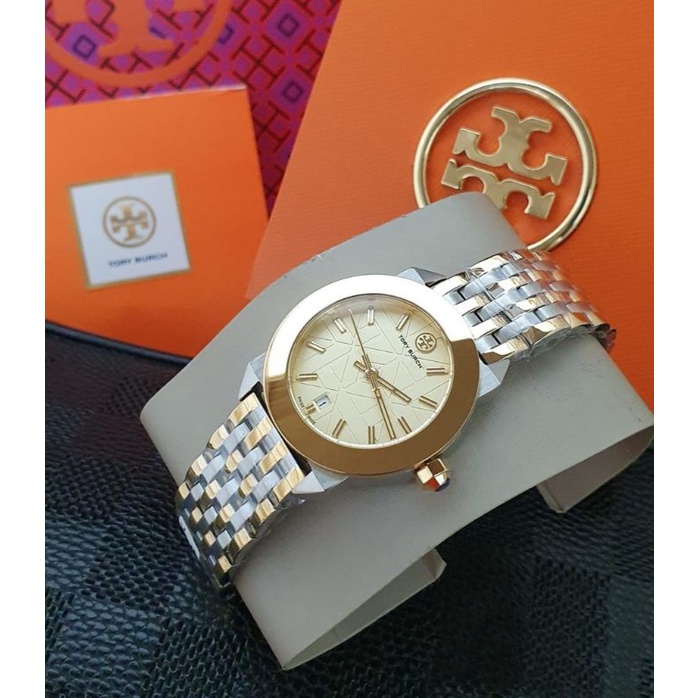 Tory Burch Women Watch Silver Gold TB8002