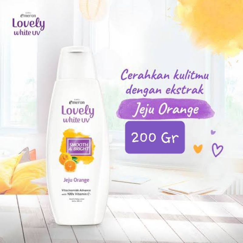 EMERON LOVELY WHITE UV JEJU ORANGE-EMORON JEJU ORANGE-EMERON LOVELY JEJU ORANGE-EMERON BODY LOTION-L