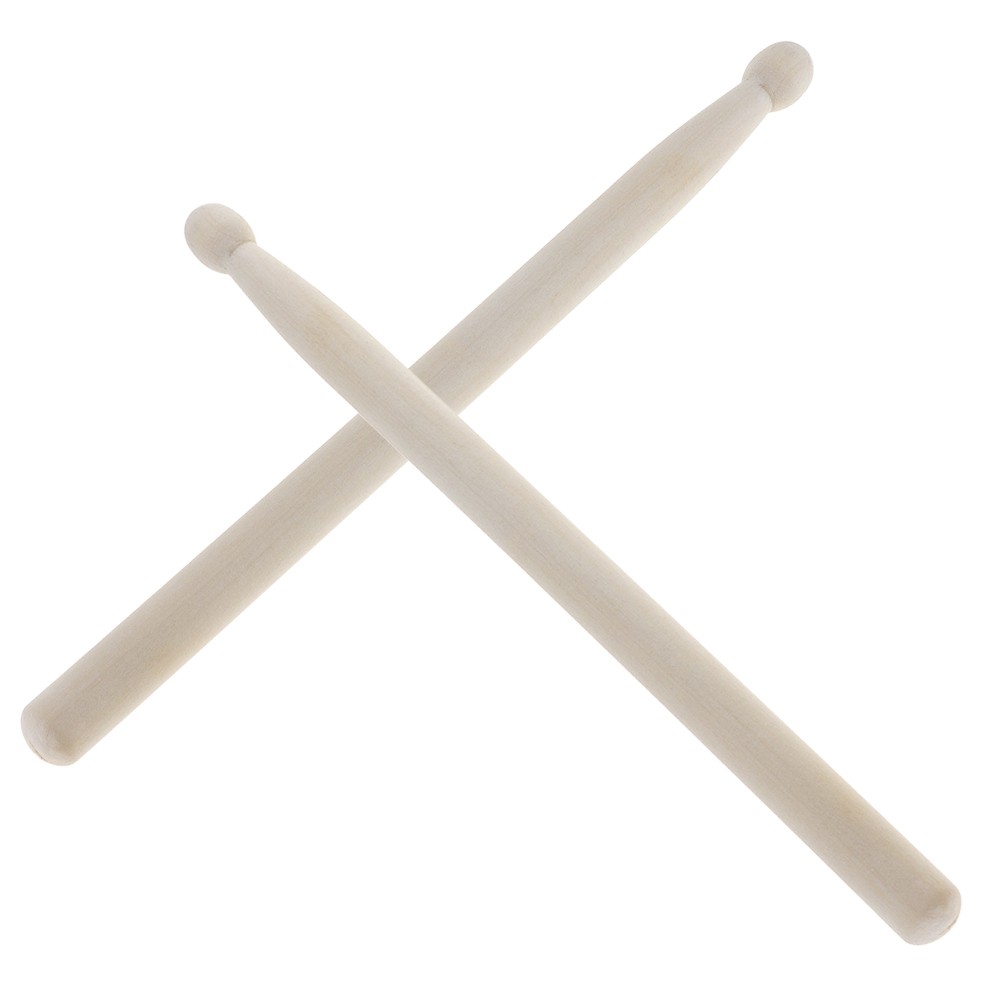 2pcs Stik Drum Bahan Kayu Maple Dengan Permukaan Halus