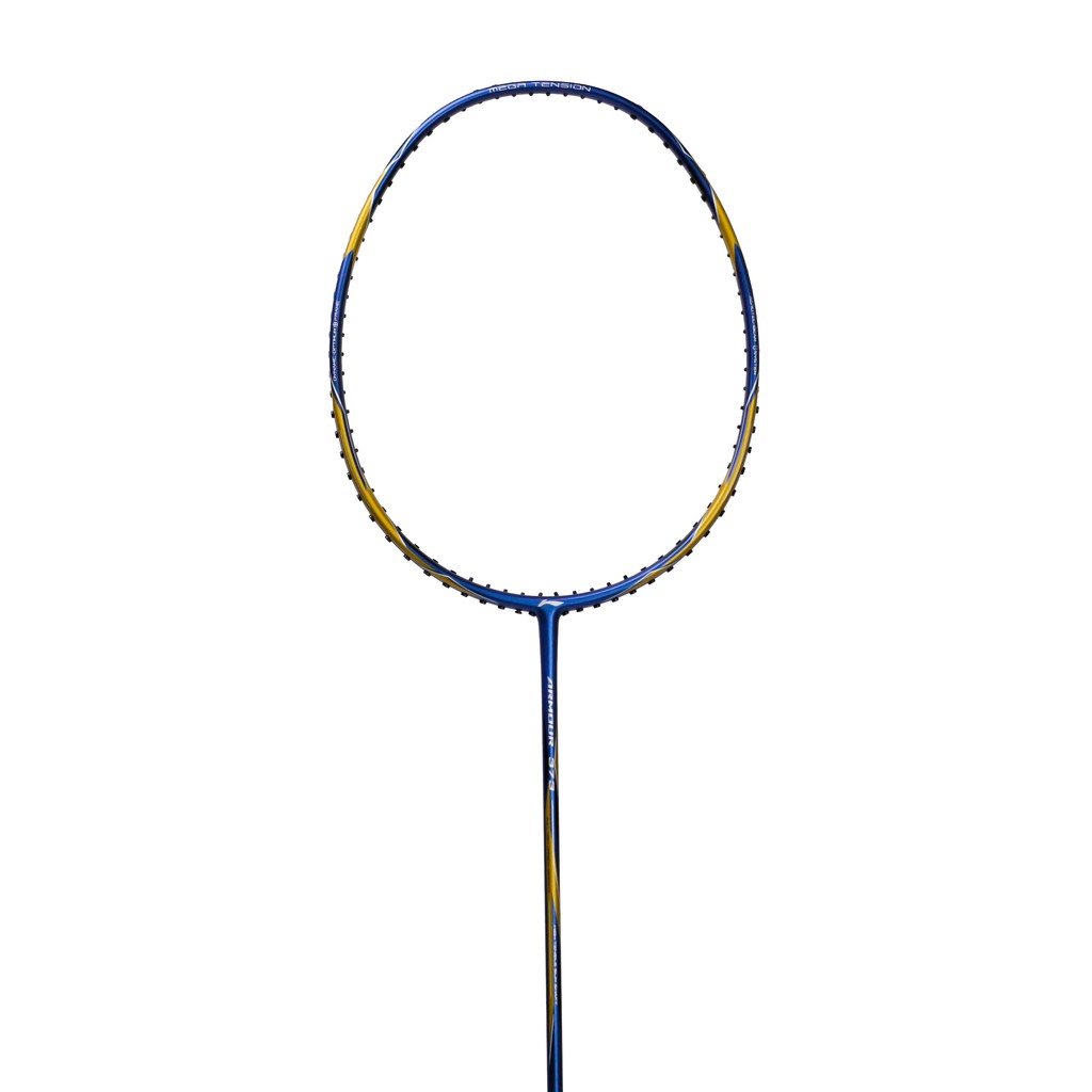 Li-Ning Badminton Racket Armour 373 Navy/Gold AYPP474-4 Bundle T-Shirt, String, Grip,Cover