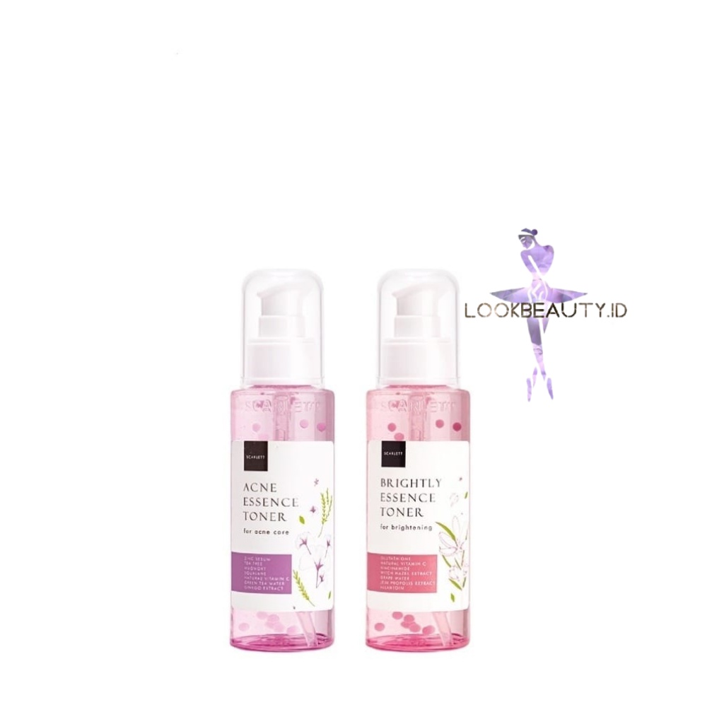 Scarlett Whitening Brightly &amp; Acne Essence Toner Package | PAKET TONER WAJAH SCARLETT isi 2 pcs