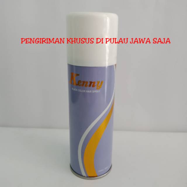 Kenny hair spray hitam black color 180m
