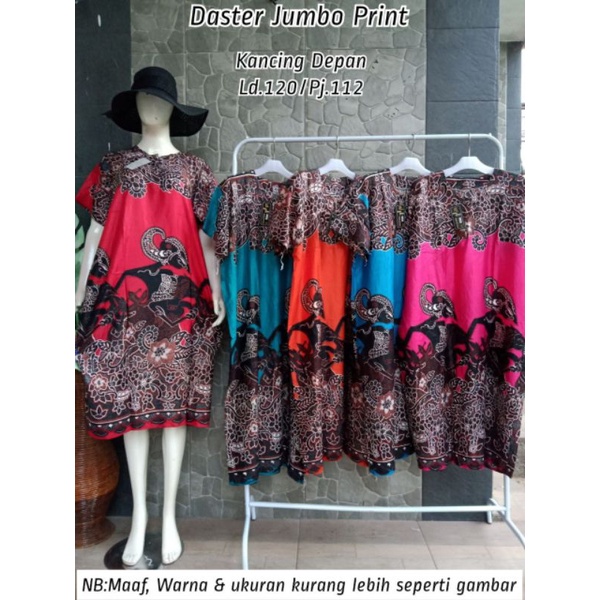 Daster Jumbo Motif Wayang Print Pekalongan Grosir