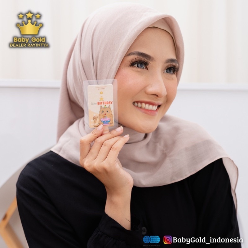 Gift Series 0.001 0.002 0.005 Emas Mini Logam Mulia 24 Karat Babygold Minigold Kado Hadiah Birthday Party Wedding Day Bouquet bucket buket Congratulation ThankYou Terimakasih-2