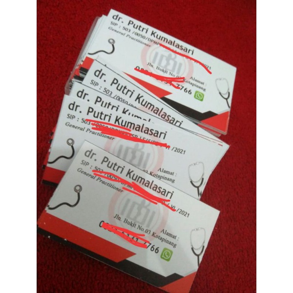 

Kartu nama custom free desain isi 100pcs