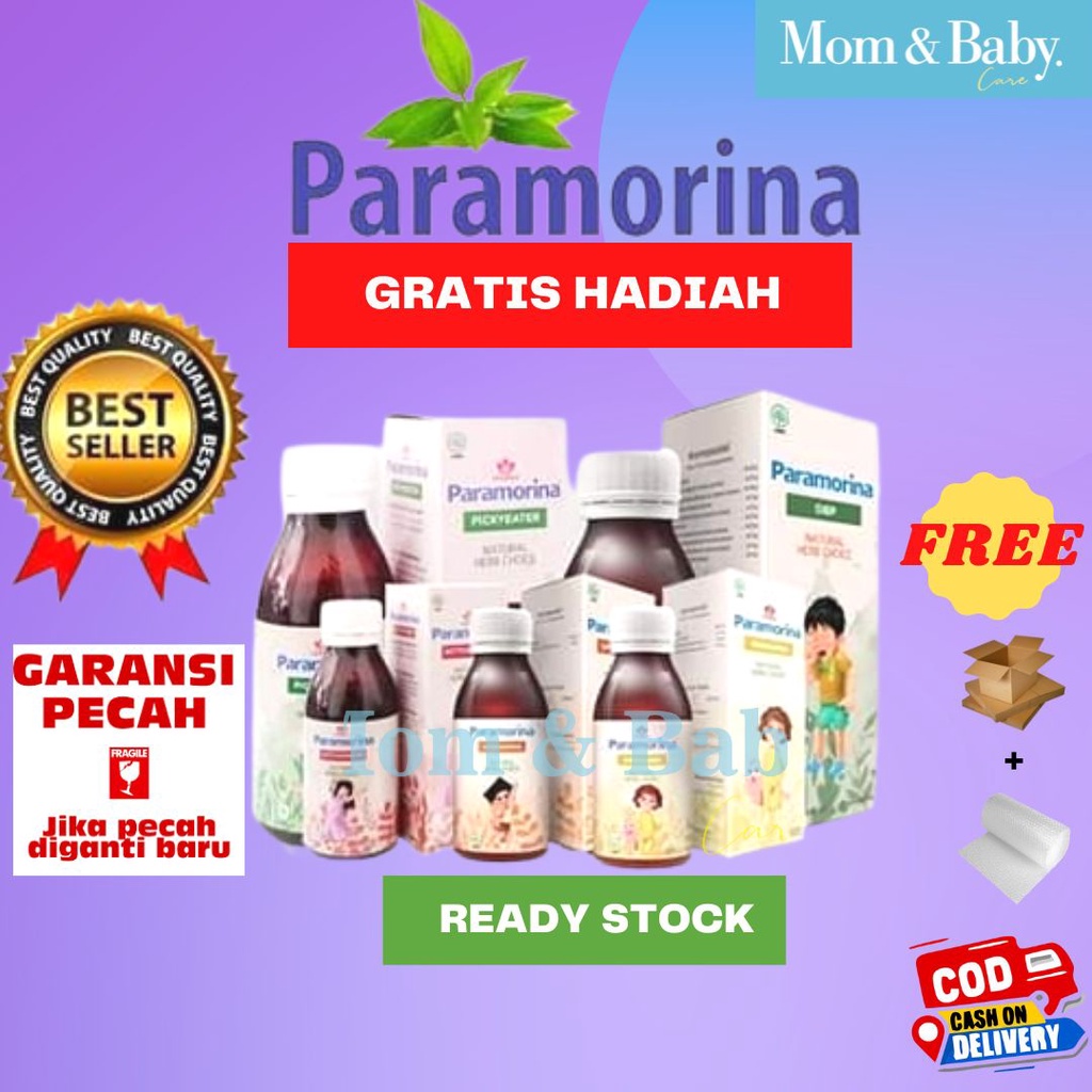 [ FREE GIFT ] Paramorina Vitamin Anak Terlambat Bicara Dan Jalan Penambah Nafsu makan cacingan obat batuk n