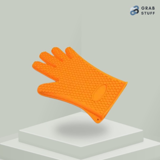 [1 PCS] Sarung Tangan Silikon Anti Panas Heat Resistance Kitchen Glove / Sarung Tangan untuk Masak Oven Cuci Piring Bahan Silikon Food Grade Anti Slip Lembut Tebal Tahan Panas Nyaman Aman / Rubber Gloves Sarung Pelindung Tangan Masak Termurah Berkualitas