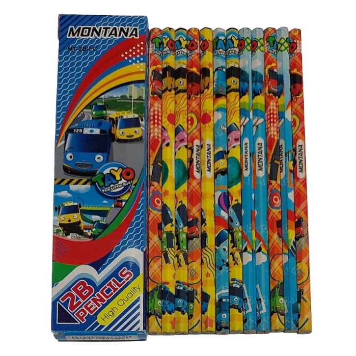 Pensil 2B Pencil Murah Kartun Lucu Grosir 1 Lusin