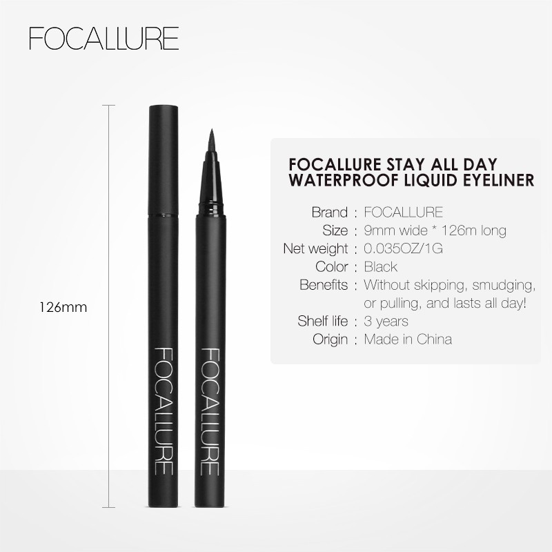 FOCALLURE Black Liquid Eyeliner Pensil FA13 - Focallure Lasting Eyeliner Liquid FA200