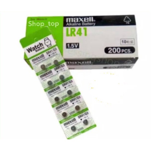 Baterai Batre Lithium Jam Kancing bulat AG3 LR41 SR41 Maxell LR 41