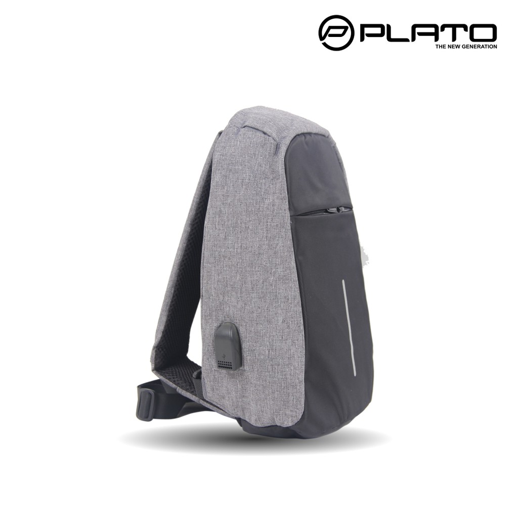 [KLIKTAS] Tas Selempang Pria USB Anti Maling Import PT152 Sling Bag Modern Fashion Murah Promosi