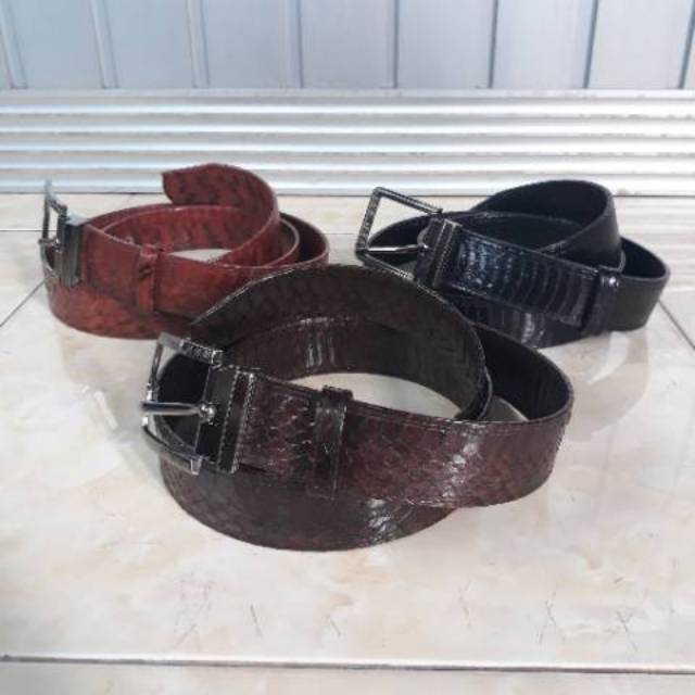 IKAT PINGGANG KULIT ULAR COBRA ASLI