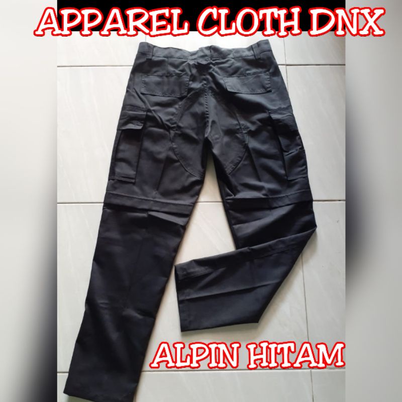 CELANA ALPIN ALPINE ALPINA PUNK HITAM SAKU KEMPOL GEMBOL, CELANA CARGO GUNUNG PDL ALPIN ALPINE ALPIN
