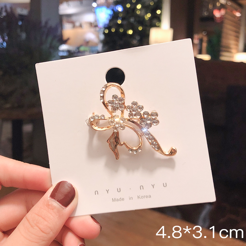 Pink Empress Lucu Korea Mutiara Bros Kepribadian Wanita High-end Korsase Pakaian Tetap Pin Aksesoris Hadiah-4