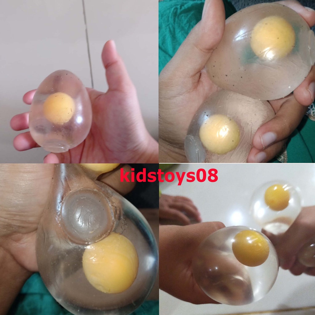 Squishy Egg Yolk Lentur Empuk Telur Banting Kembali Semula