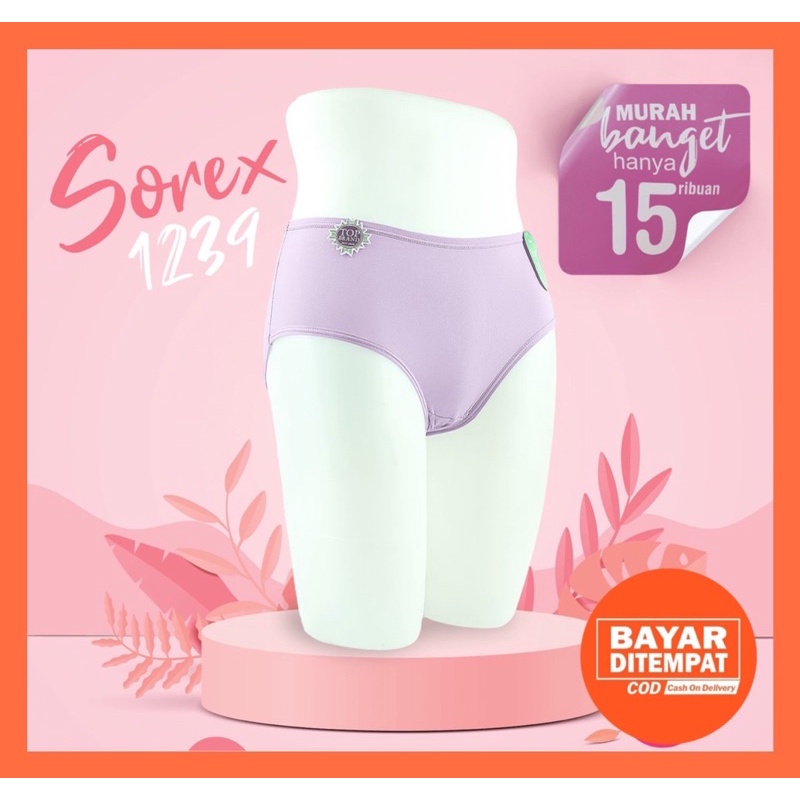 Celana Dalam Wanita Sorex 1239 Original Murah / CD Celana Dalam Wanita Perempuan Dewasa Sorex Katun Adem / CD Celana Dalam Wanita Lusinan Sorex