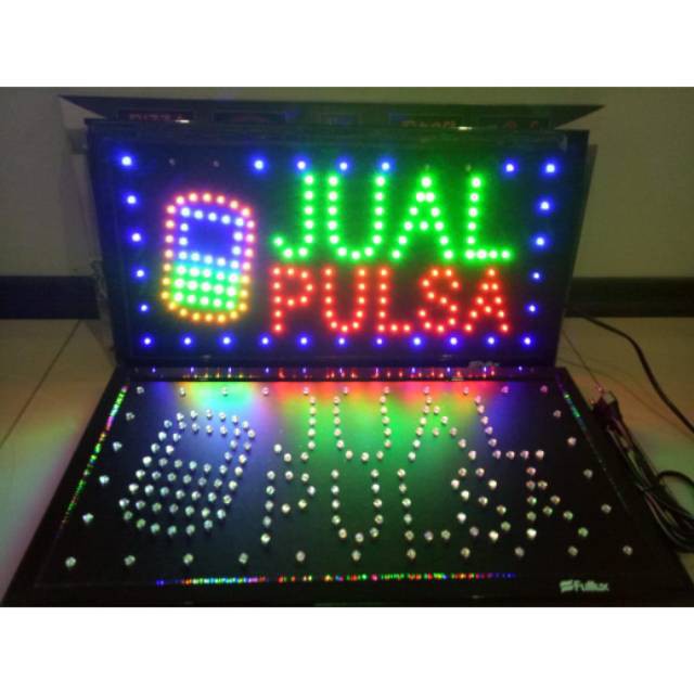 Lampu Papan Led JUAL PULSA penglaris Toko/Counter pulsa biar meriah