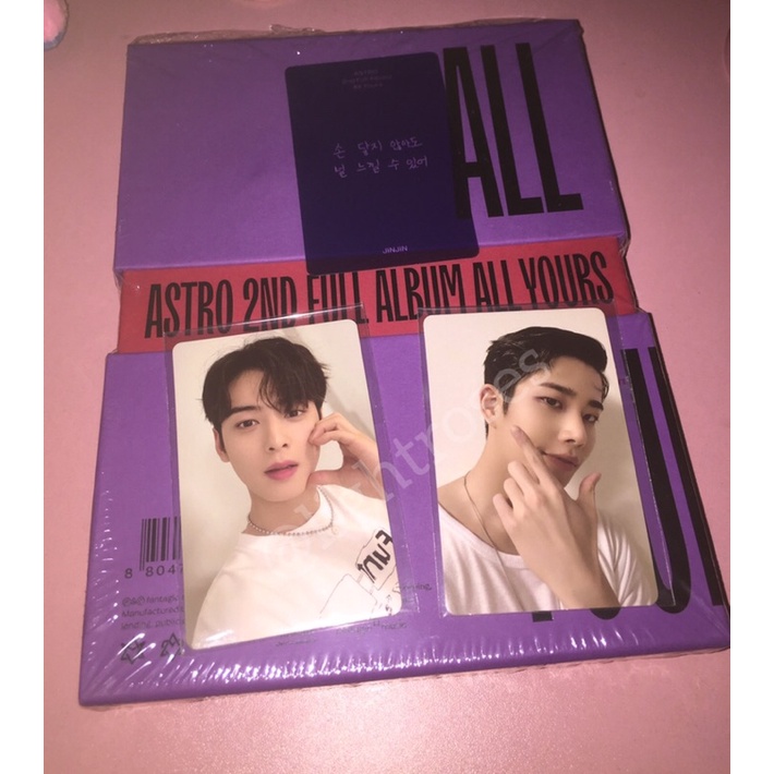 ALBUM ASTRO ALL YOURS UNSEALED FULLSET US VER PHOTOCARD PC EUNWOO MJ MC JINJIN OFFICIAL