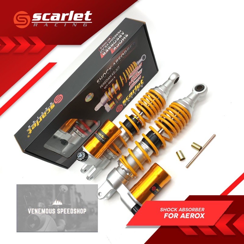 Shock Shockbreaker Scarlet Racing Tabung Bawah Adjuster Aerox 9002 R