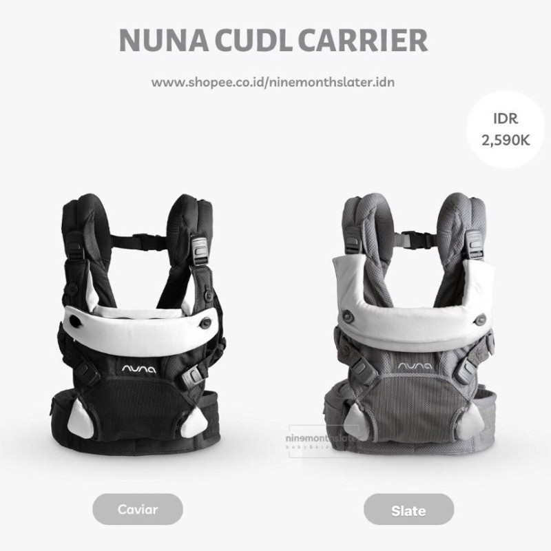 Nuna CUDL Baby Carrier Gendongan Anak Bayi Newborn Toddler Infant Back Front Insert