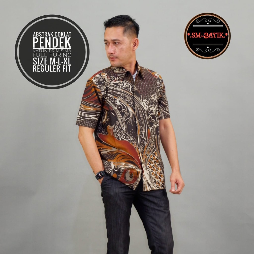 ABSTRAK COKLAT SM BATIKSOLOAMANAH KEMEJA BAJU BATIK PRIA SOLO LENGAN PENDEK PANJANG LAPIS FURING ATASAN BATIK PREMIUM MODERN KATUN HALUS LOMBOK ABANG DJAYAGUNA  PARANG GORA KAWUNG MERAH MERAK BIRU PARANG MERAH WIDORO KAWUNG GEDHE KLABANG IRENG WISAKA