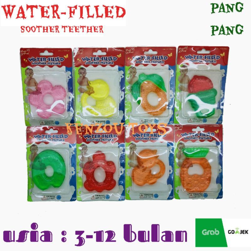 Gigitan bayi merek pang pang water filled soother teether - rendom