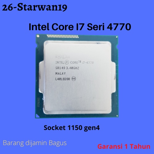 Procsesor core i7 seri 4770 gen4 Intel