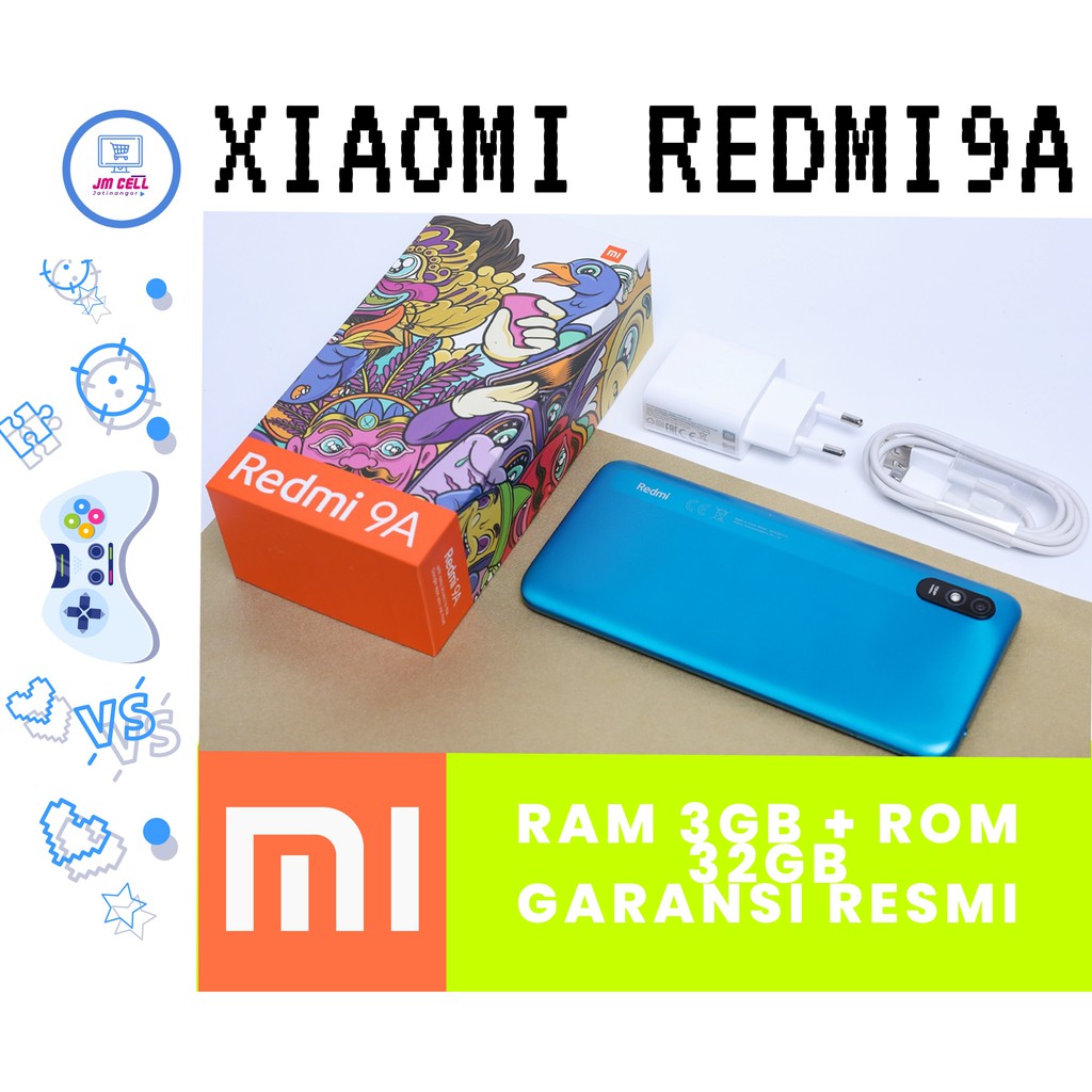 Xiaomi Redmi 9A 3/32 GARANSI RESMI XIAOMI INDONESIA - GREY/BIRU