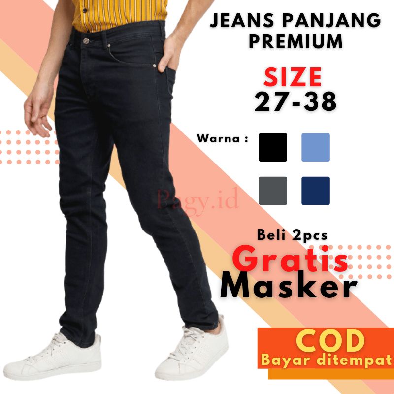Celana Slimfit Jeans Hitam Pria Panjang Wanita Levis Pensil Pria Skiny Hitam Celana Jins Korea Katun