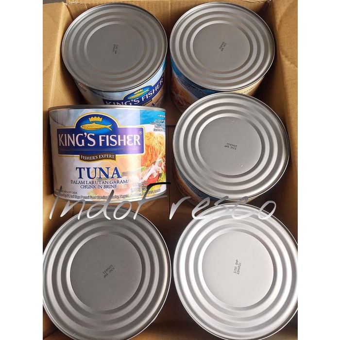 

Kaleng | King'S Fisher Tuna In Brine- Tuna Kaleng 1800G- 1Dus Khusus Gosend
