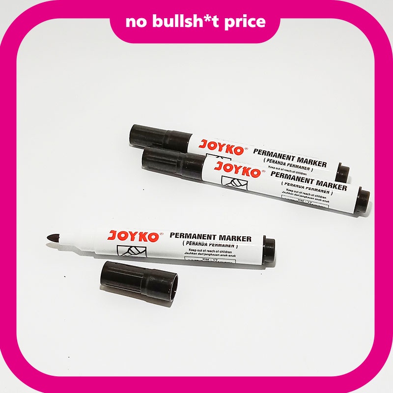 

Spidol Permanen Joyko Warna Hitam Permanent Marker Alat Tulis Lengkap Murah ATK