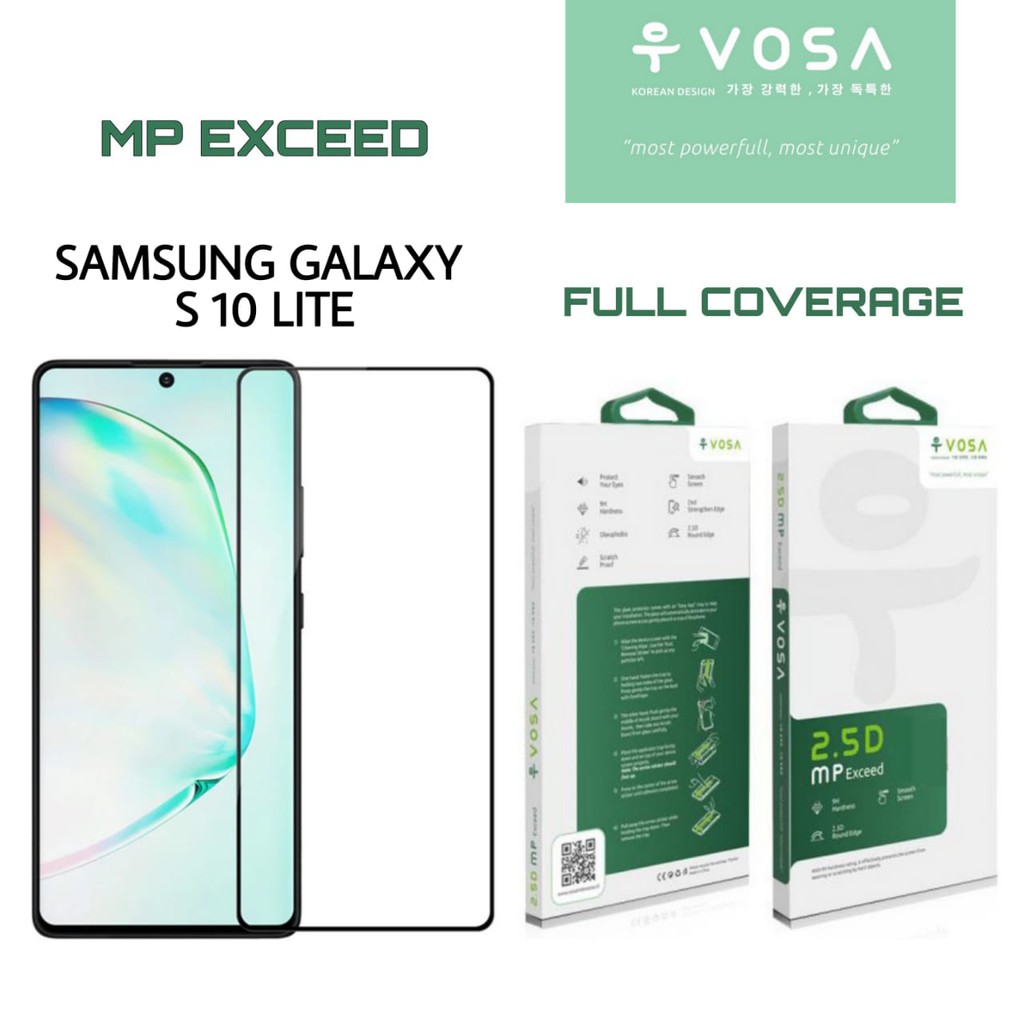 TEMPERED GLASS VOSA MP EXCEED SAMSUNG GALAXY S10 LITE s10 lite