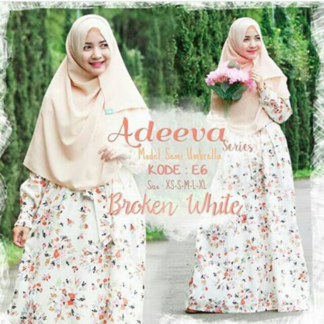 Gamis Katun Jepang Adeeva series kode E6 by FENUZA