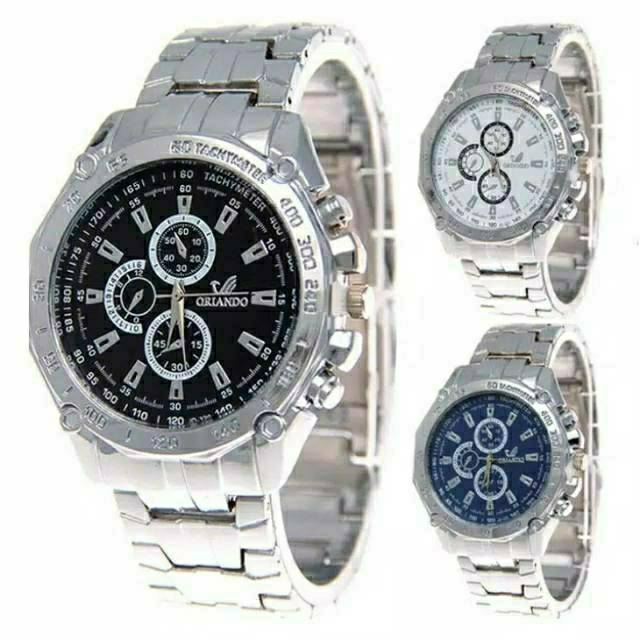 ORLANDO Jam Tangan Elegant Kekinkan Pria Men Stainless Steell.