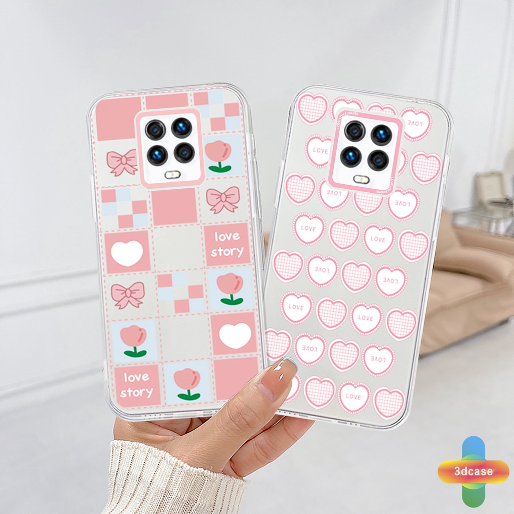 Casing Soft Case Xiaomi Redmi Note 9 8 10 10S 9 10 PRO MAX 11 9S Xiaomi Redmi POCO C3 C31 X3 NFC X3 PRO Redmi 9C NFC 9A 9i 9T 9AT 9ACTIV 9 PRO Power 10X POCO M2 PRO 10 Prime Pink Love Heart Transparent Case