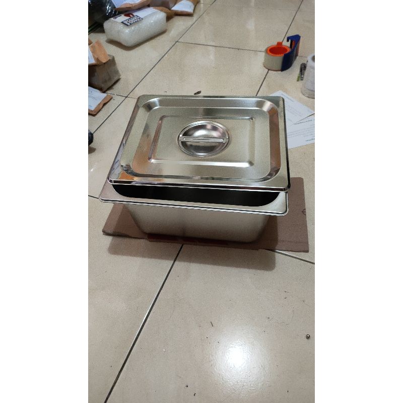 wajan kotak stainless plus tutup potato stik atau deep fryer