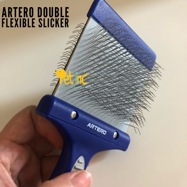 Artero double flexible slicker atau pet brush sisir anjing atau kucing