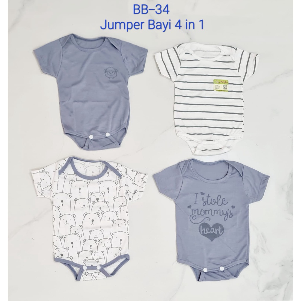Jumper bayi 4 in 1 / BB-34 jumper bayi newborn / jumper bayi laki-laki perempuan / jumper bayi baru lahir