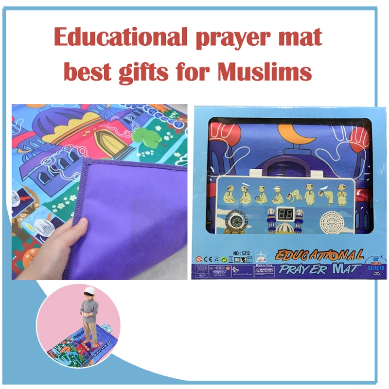 SMART SAJADAH ANAK TRAVEL PREMIUM Edukasi Belajar Sholat Ngaji Prayer Mat Mekah Hadiah Anak-6