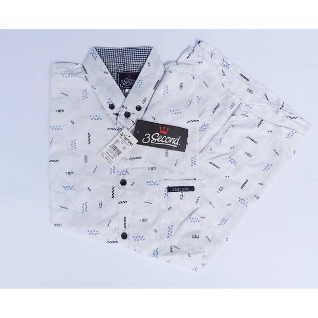 Kemeja 3second Pria / Kemeja Pria / Kemeja Lengan Pendek / Kemeja Cowok