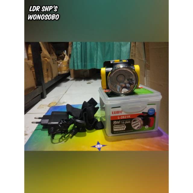 Senter Kepala Senter Berburu Luby 8 Watt 2821 Kuning