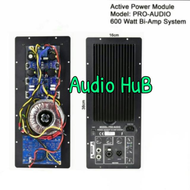 POWER KIT SPEAKER AKTIF PRO AUDIO 60O WATT 16X38 CM 16 X 38 600WATT