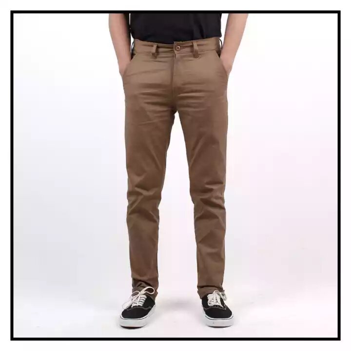 CELANA PRIA CHINO Slim fit Panjang Kerja kantor Santai Liburan Cowok Gentleman Boy Skinnyhtytth